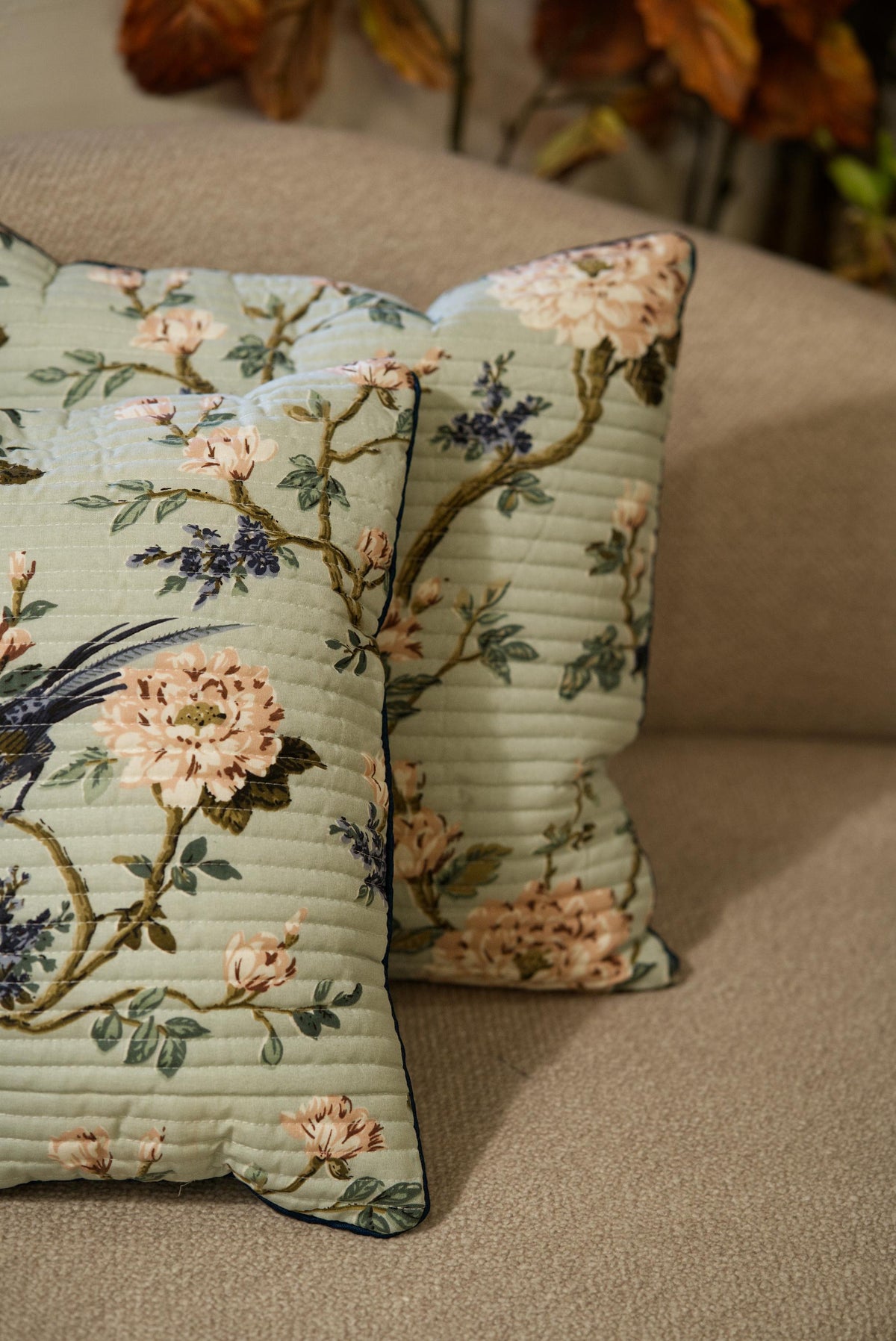 The Pale blue - Quilted Cushion cover