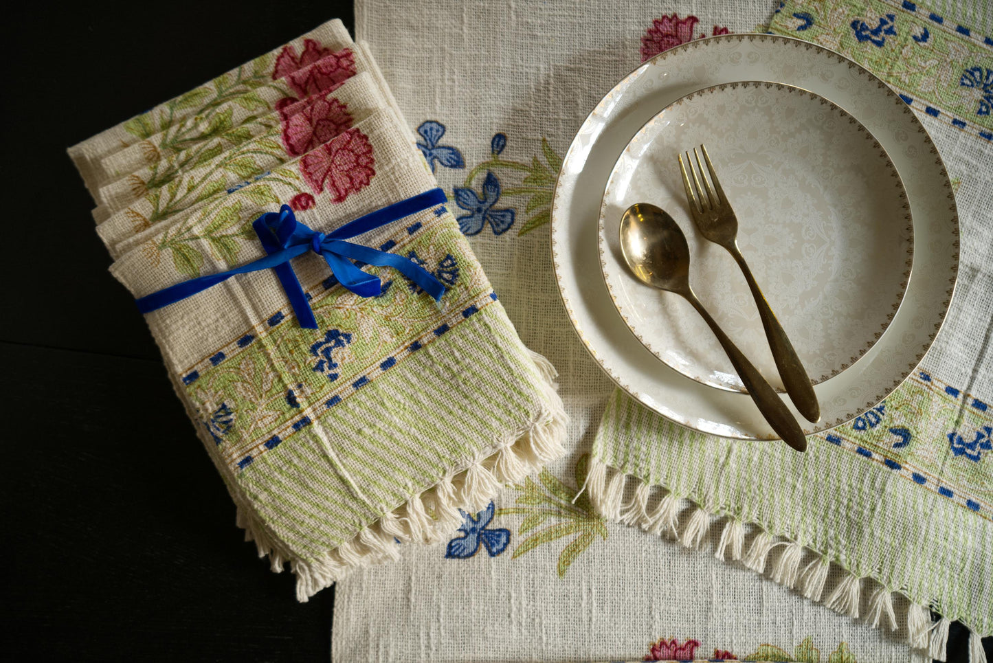 The pink and blue romance - Dining set