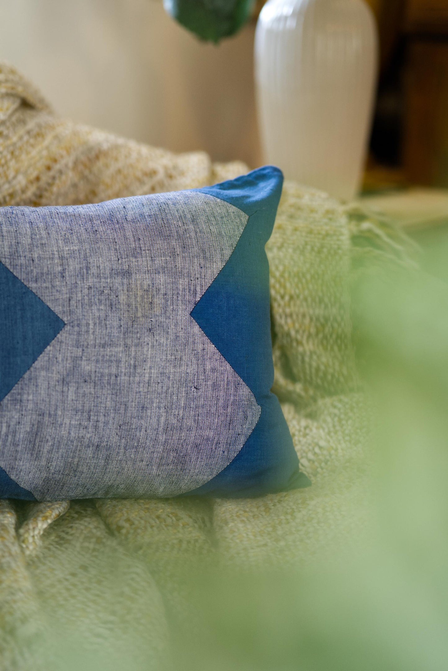 The Khadi patch cushion