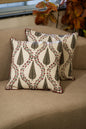 The Green Paisley  - Cotton Cushion cover