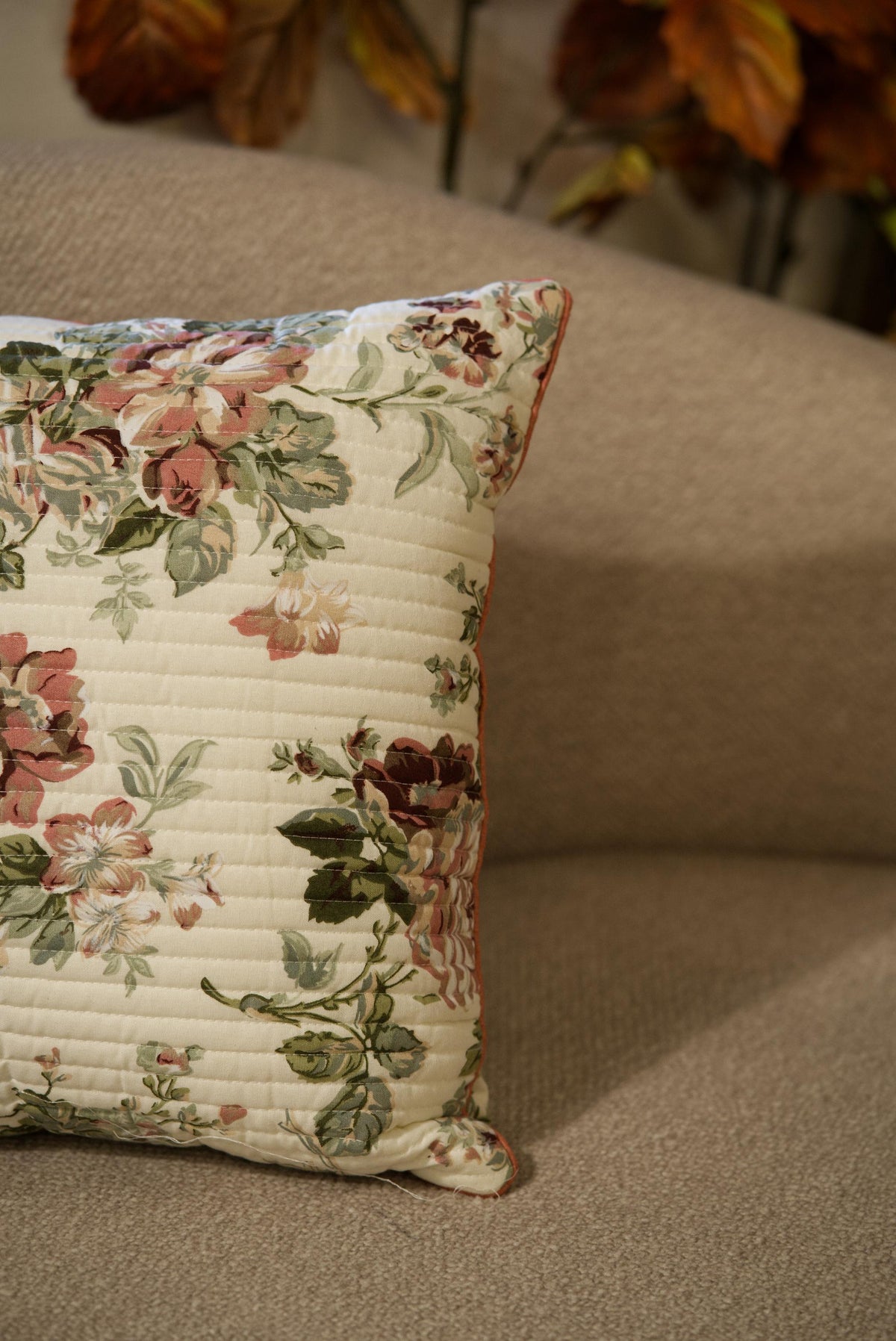 The Thorny Rose  - Quilted Cushion cover