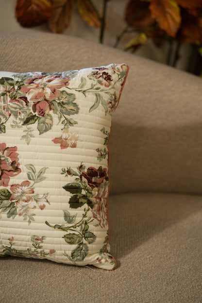 The Thorny Rose  - Quilted Cushion cover