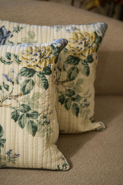 The Blue branch - Quilted Cushion cover