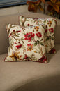 The Red Pansy-  Quilted Cushion cover