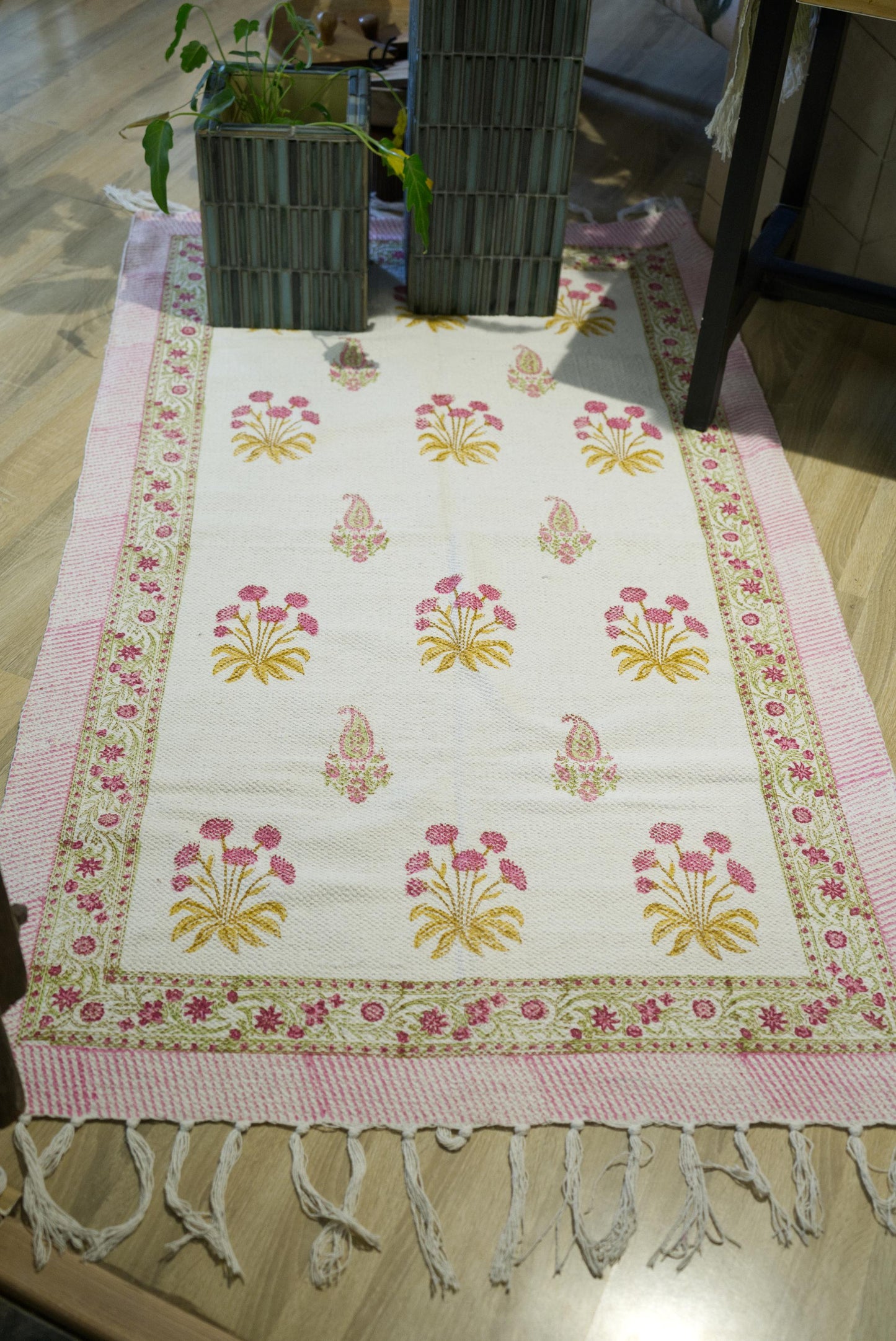 White Carnation Floor rug - small