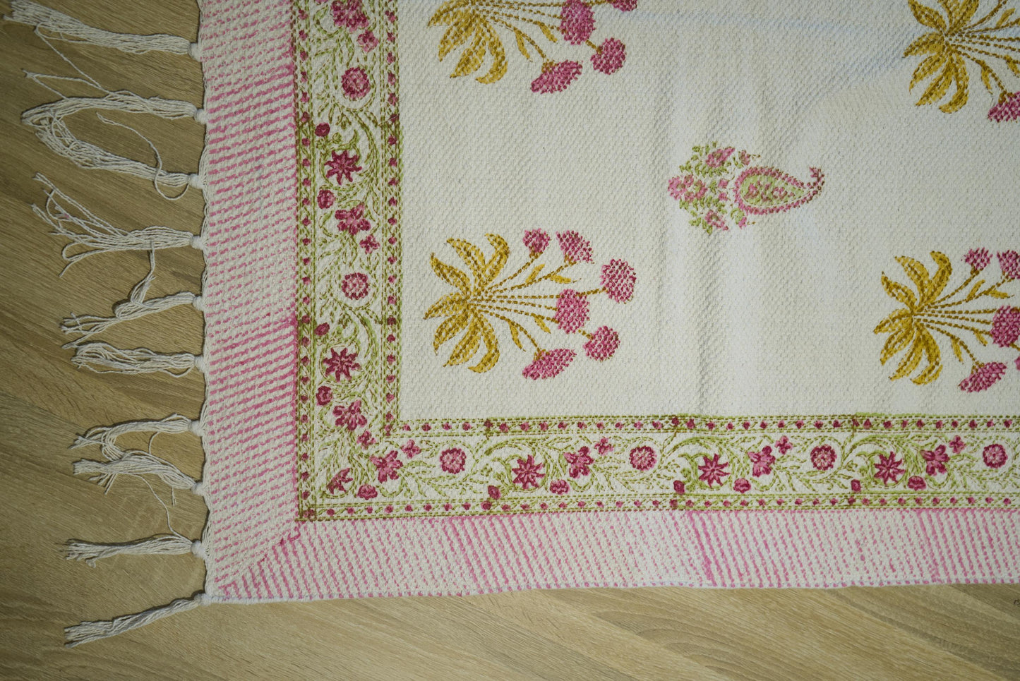 White Carnation Floor rug - small