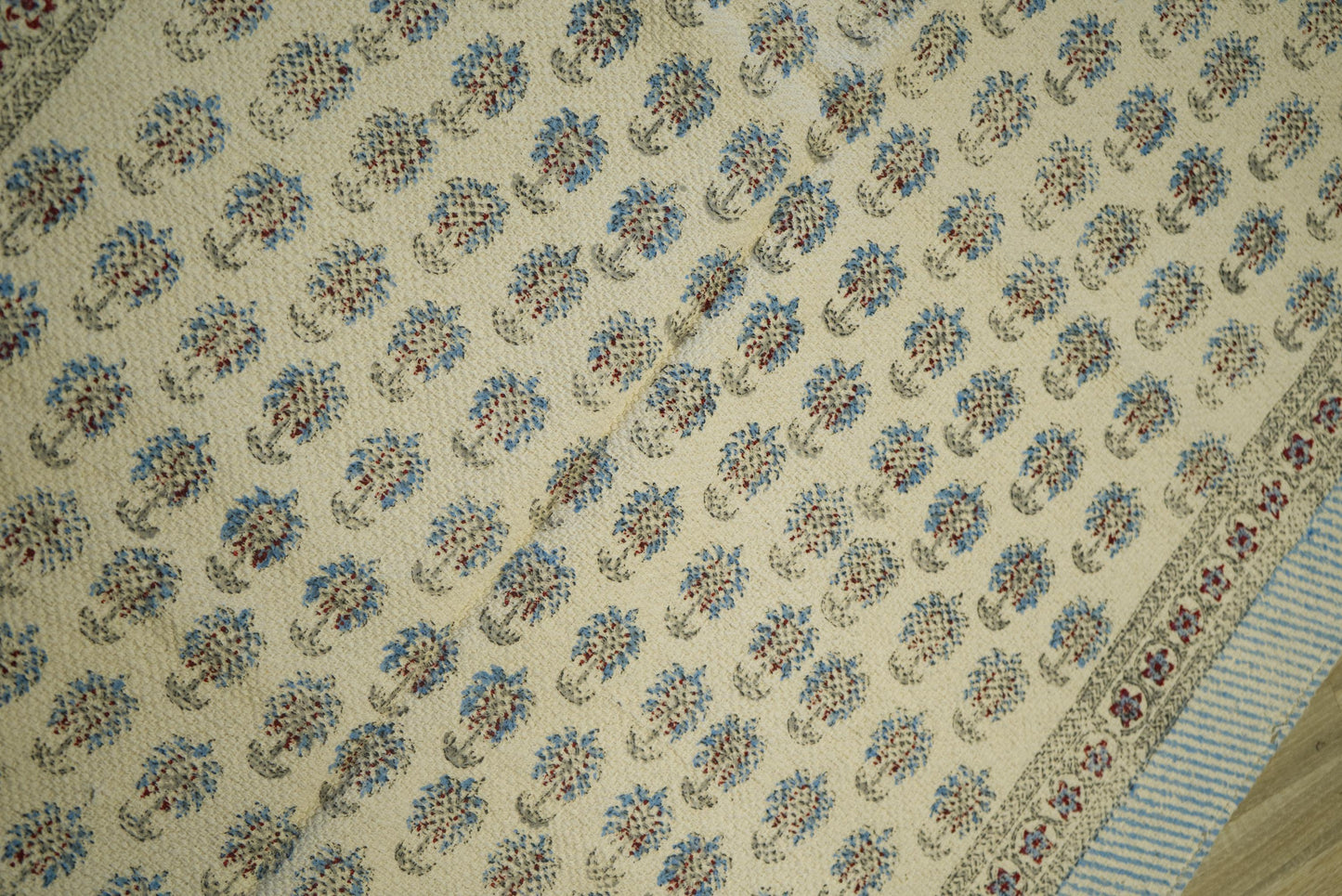 Blue Floral Floor rug - small