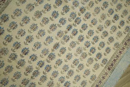 Blue Floral Floor rug - small