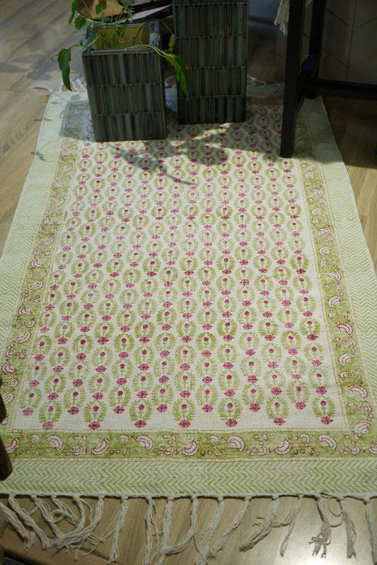 Pink Bouganvillea Floor rug - small