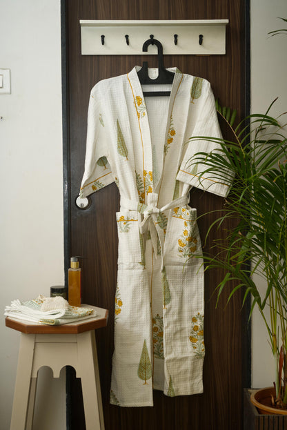 The Green petalled bathrobe