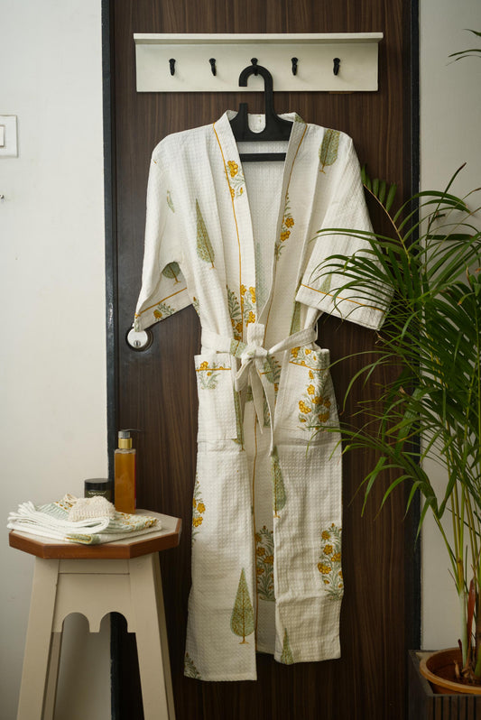 The Green petalled bathrobe