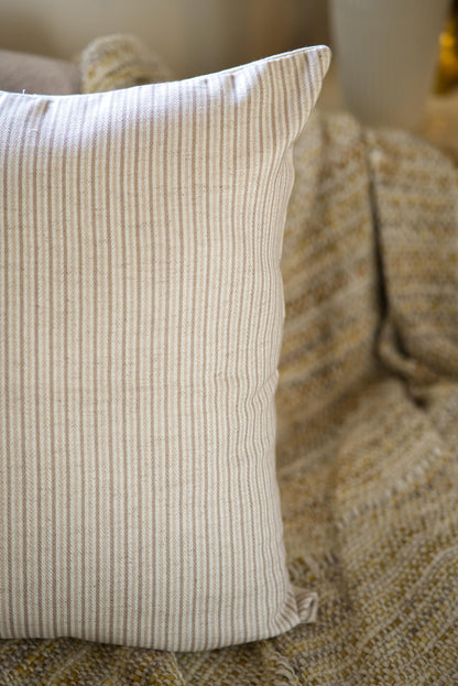 The pinned stripped cushion