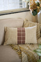 Beige Patch lumbar cushion
