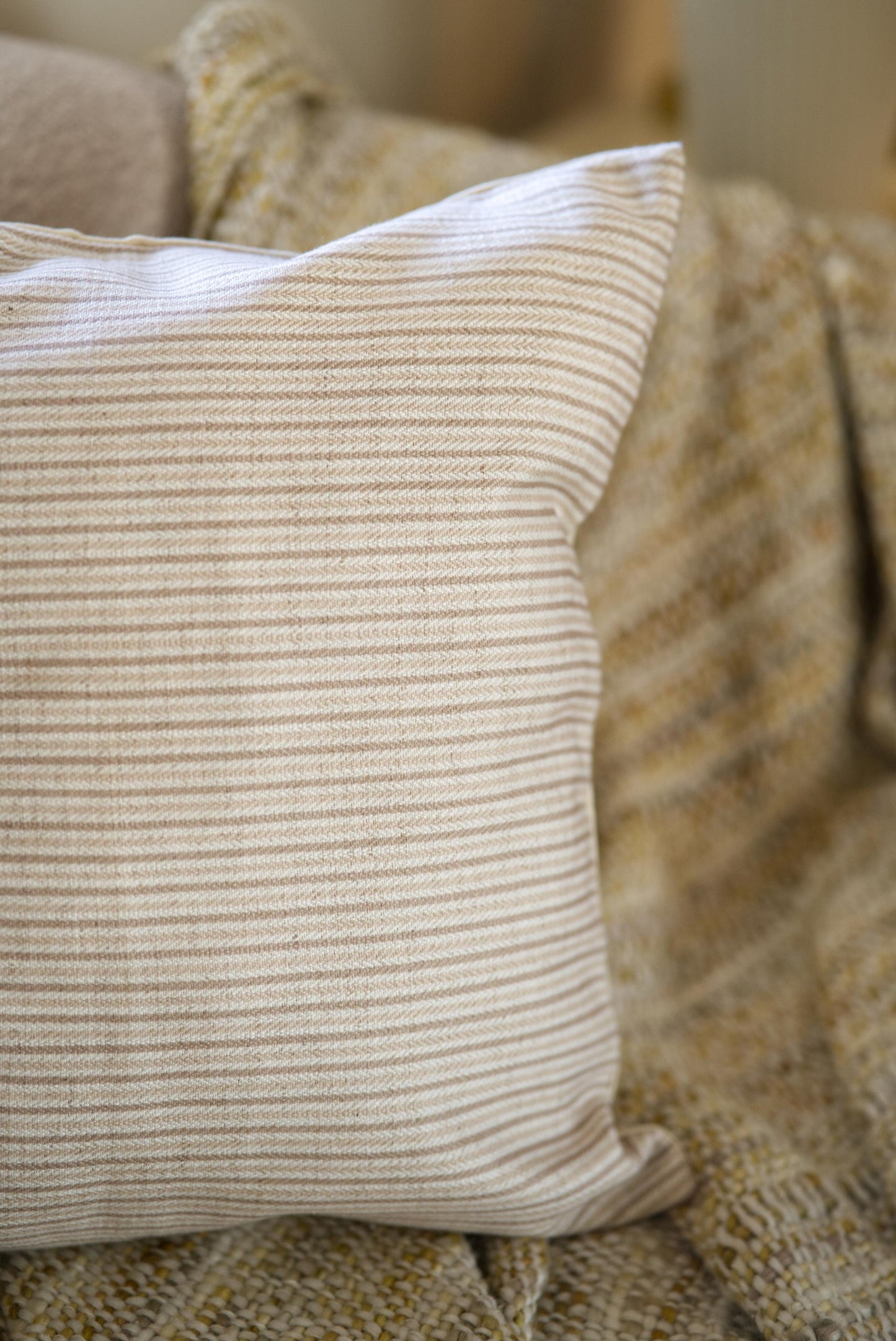 The Stripped patch cushion