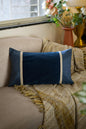 The blue patchwork Lumbar cushion