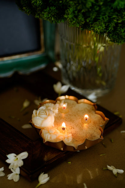 The Lotus Urli Candle