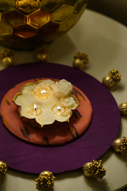 The Lotus Urli Candle