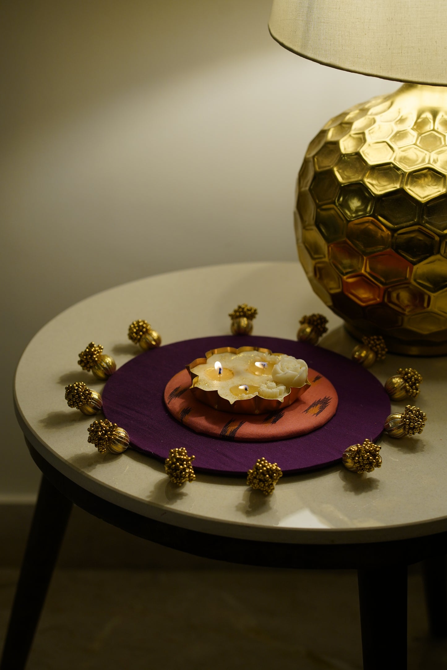 The Lotus Urli Candle