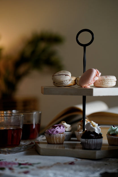 White Hexagon Cup Cake stand
